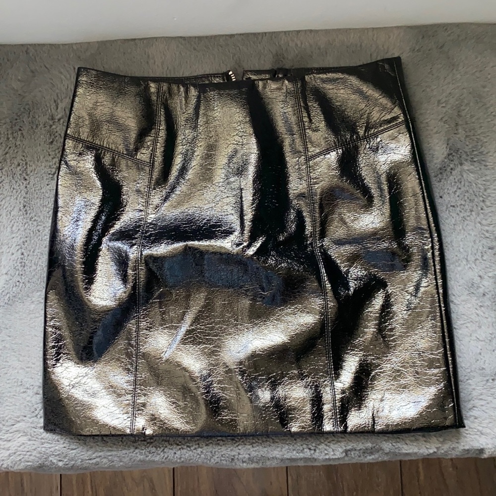 pleather pencil skirt